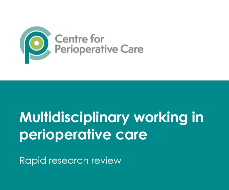 Front page of multidisciplinary working in perioperative care published by CPOC