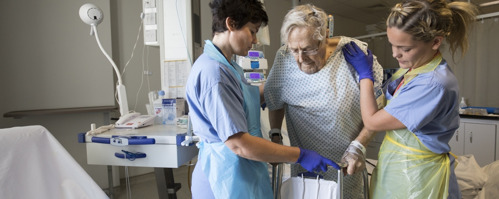 Image of patient in hospital 