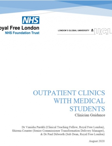 Outpatient with medical students clinical guidance